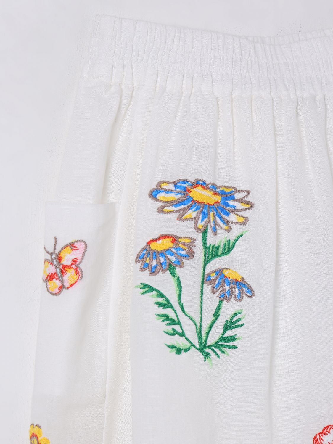 Stella McCartney Kids embroidered mini skirt - White