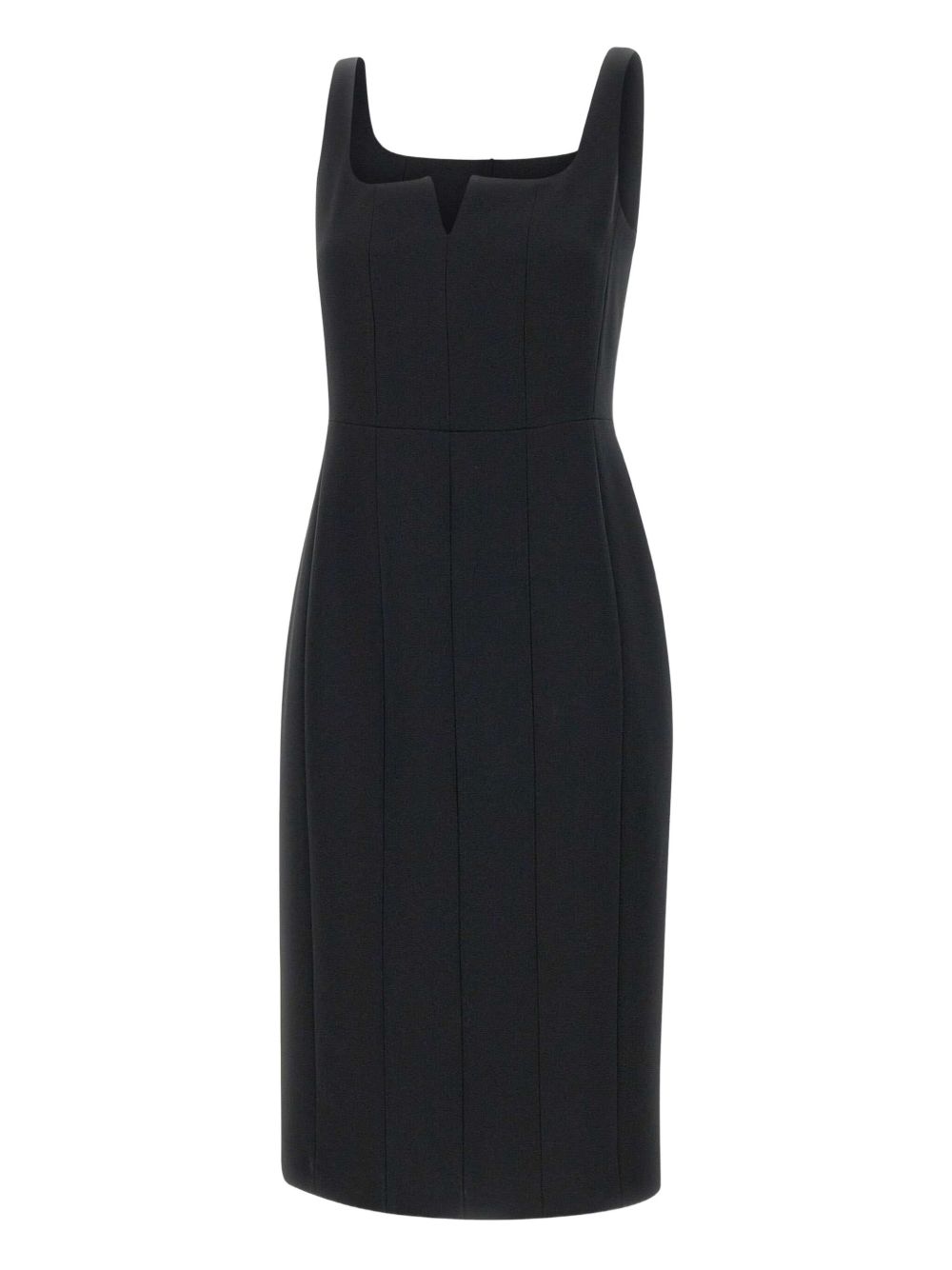 Etruria square-neck sleeveless dress - Black