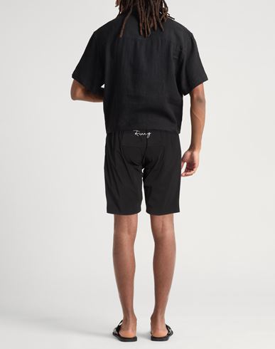Man Shorts & Bermuda Shorts Black Size 34 Polyamide, Elastane