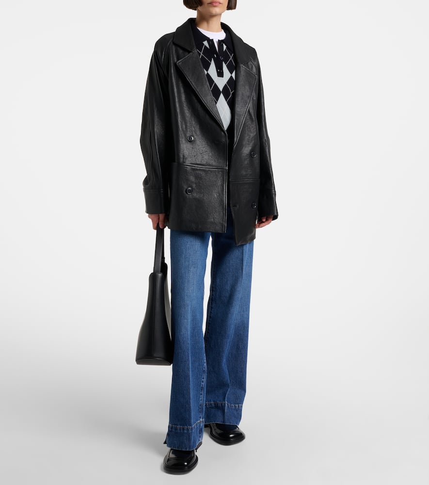 Slice high-rise flared jeans