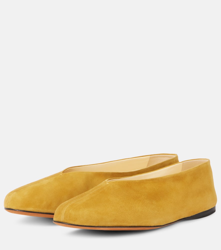 Tee suede ballet flats