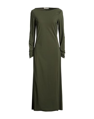 Malìparmi Woman Maxi dress Military green Size 8 Polyamide, Elastane