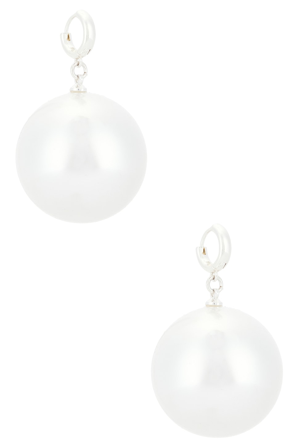 Sandy Liang OHRRINGE BUBBLEGUM in Perlmutt - White. a