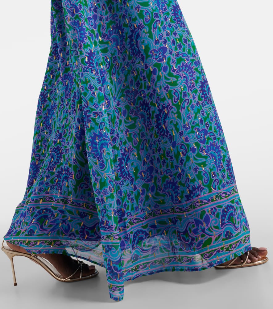 Rixo Lenny printed cutout maxi dress