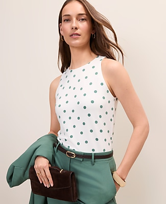 Ann Taylor Petite Crew Neck Halter Tank Top