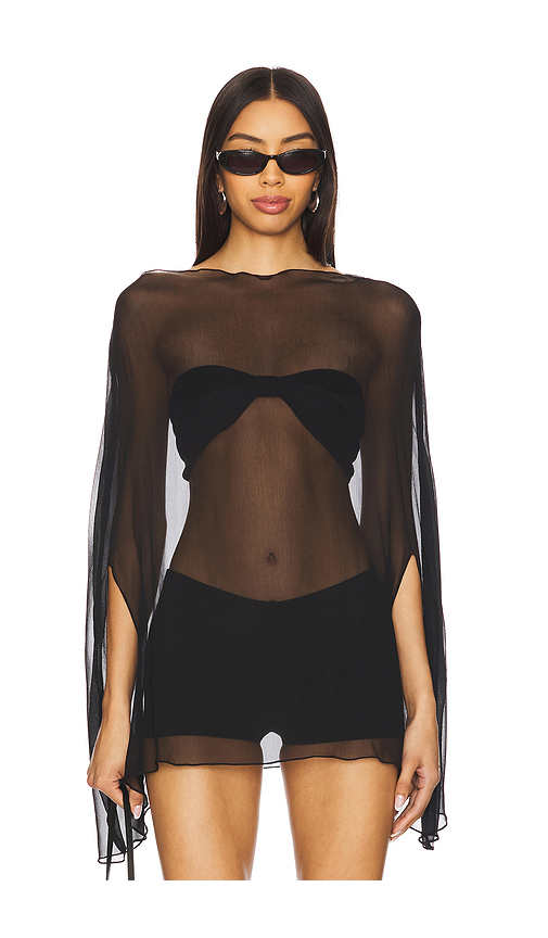 BUCI Ibis Poncho Top Set in Black. XS/S also in