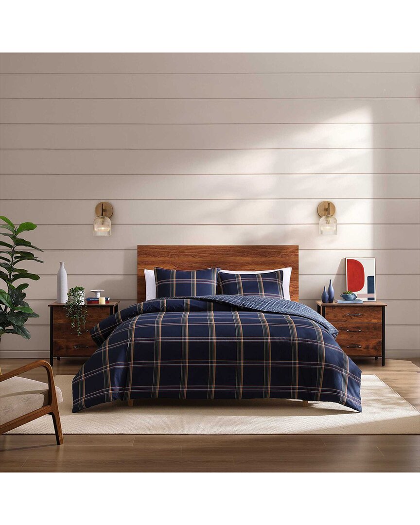 Beacon Plaid 100% Cotton Printed Cotton Percale Duvet Set