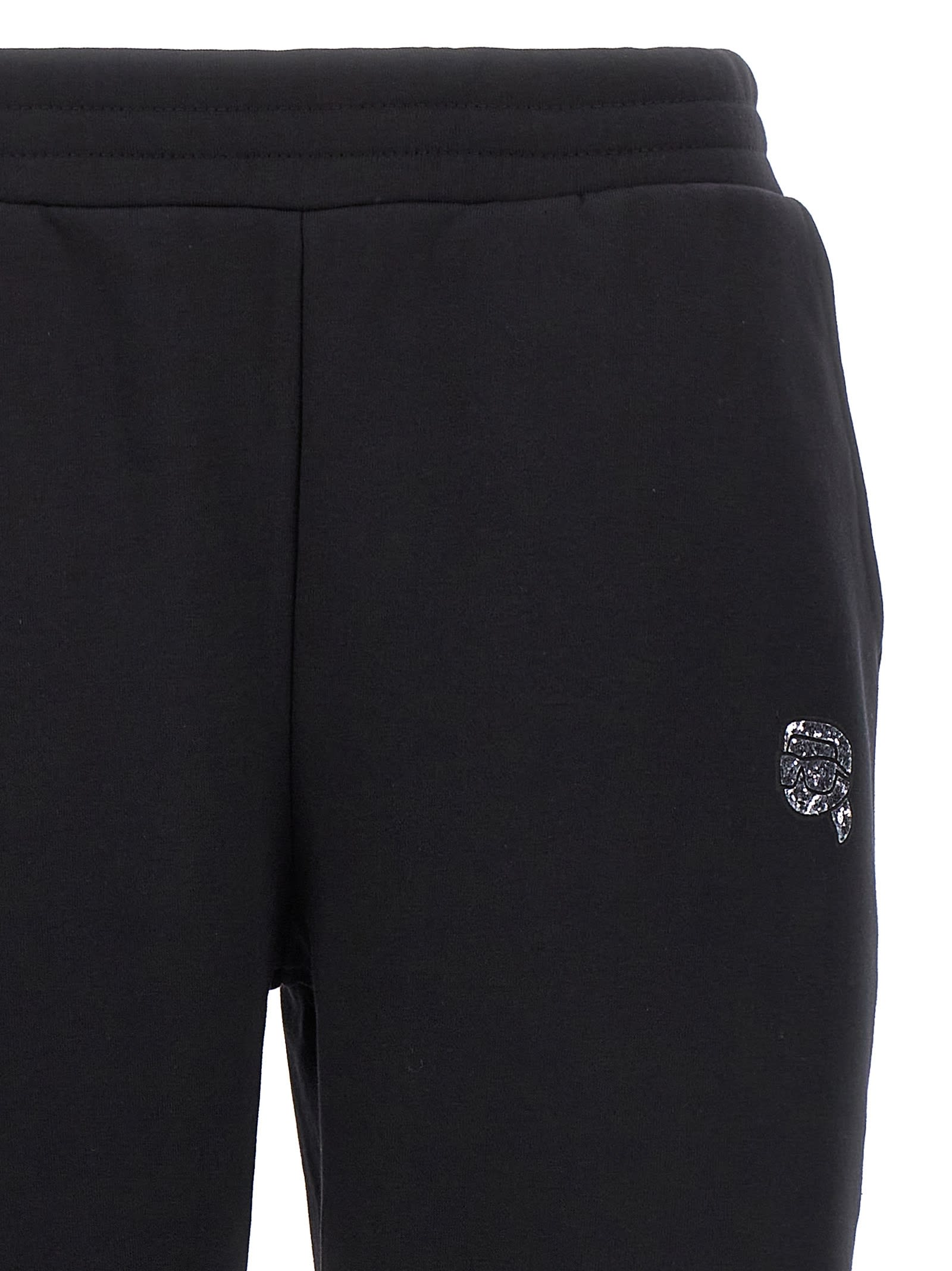 Ikonik 2.0 rhinestone track pants - Black