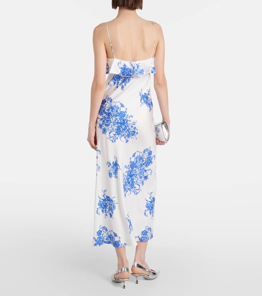 Floral silk slip dress