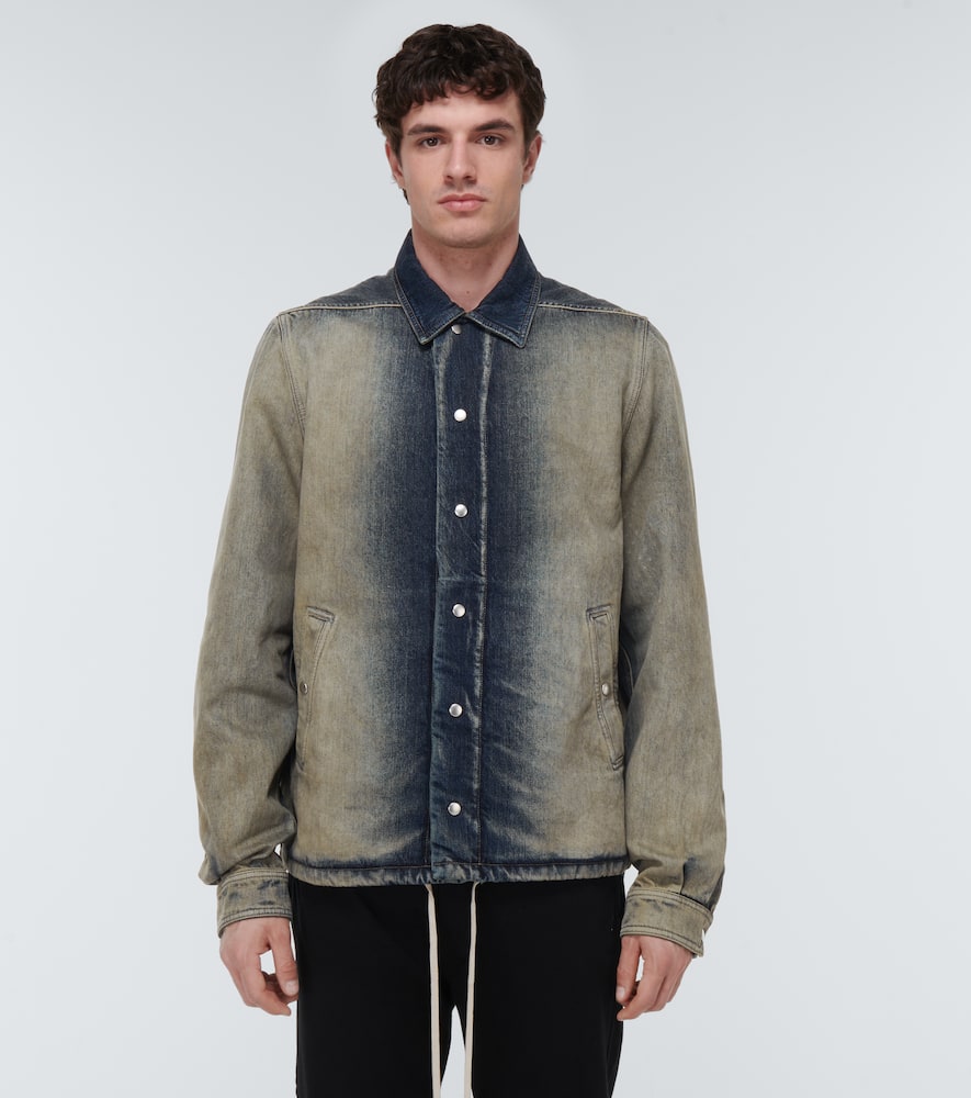 Faded denim shirt jacket