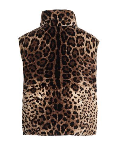 Woman Vest Beige Size 4 Cotton, Elastane, Polyester