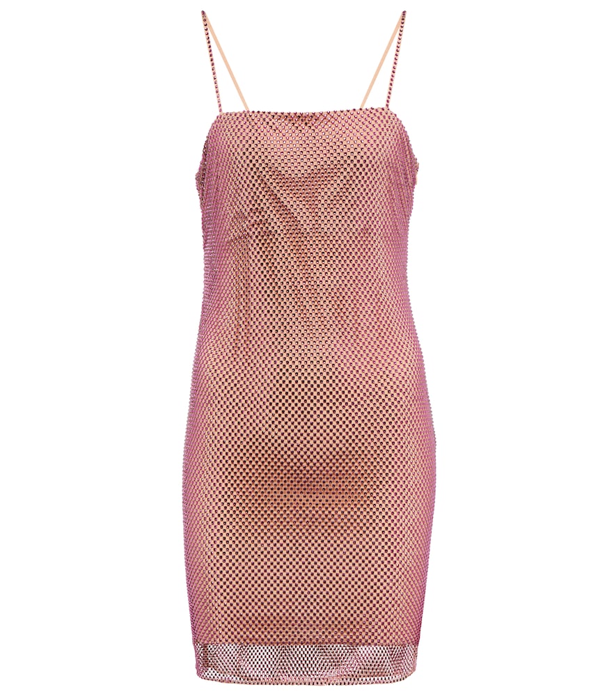 Crystal-embellished minidress