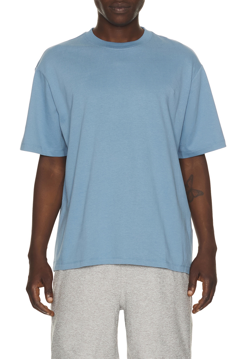 Beyond Yoga SoftKnit Cotton Tee in Grey Sage - Green. L also in