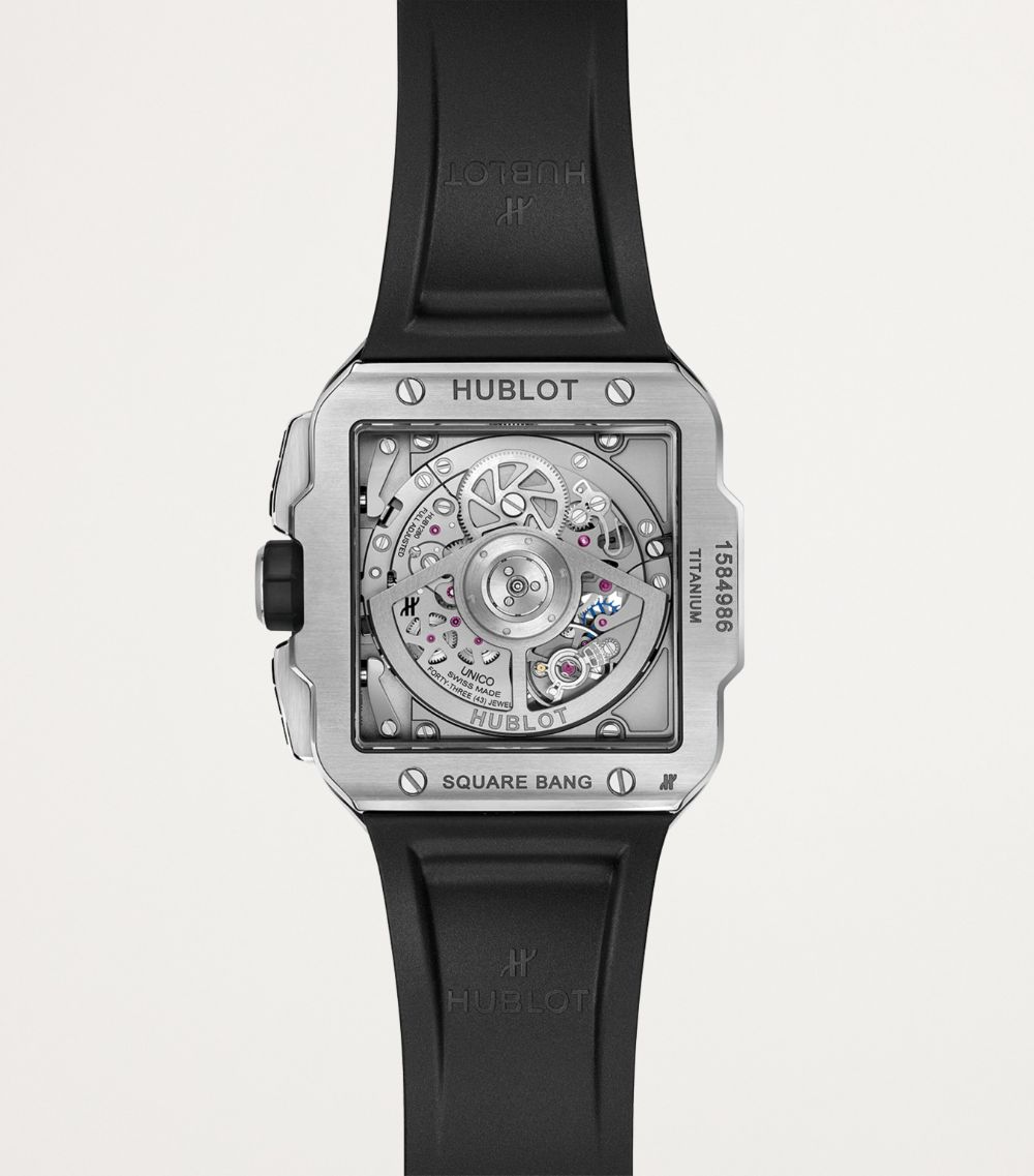 Titanium And Ceramic Square Bang Unico Watch 42Mm
