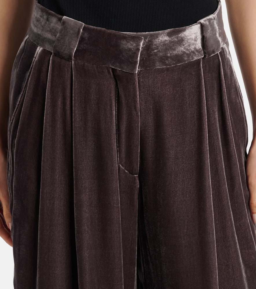 Blazé Milano Husi velvet wide-leg pants