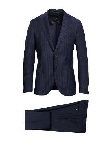 Man Suit Navy Size 44 Polyester, Wool, Elastane