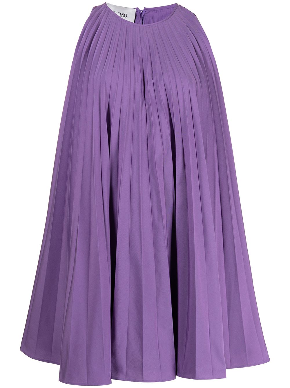 Valentino Garavani pleated sleeveless minidress - Purple
