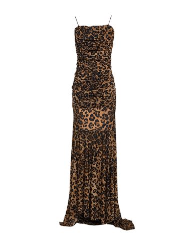 Woman Maxi dress Brown Size 6 Polyamide, Elastane
