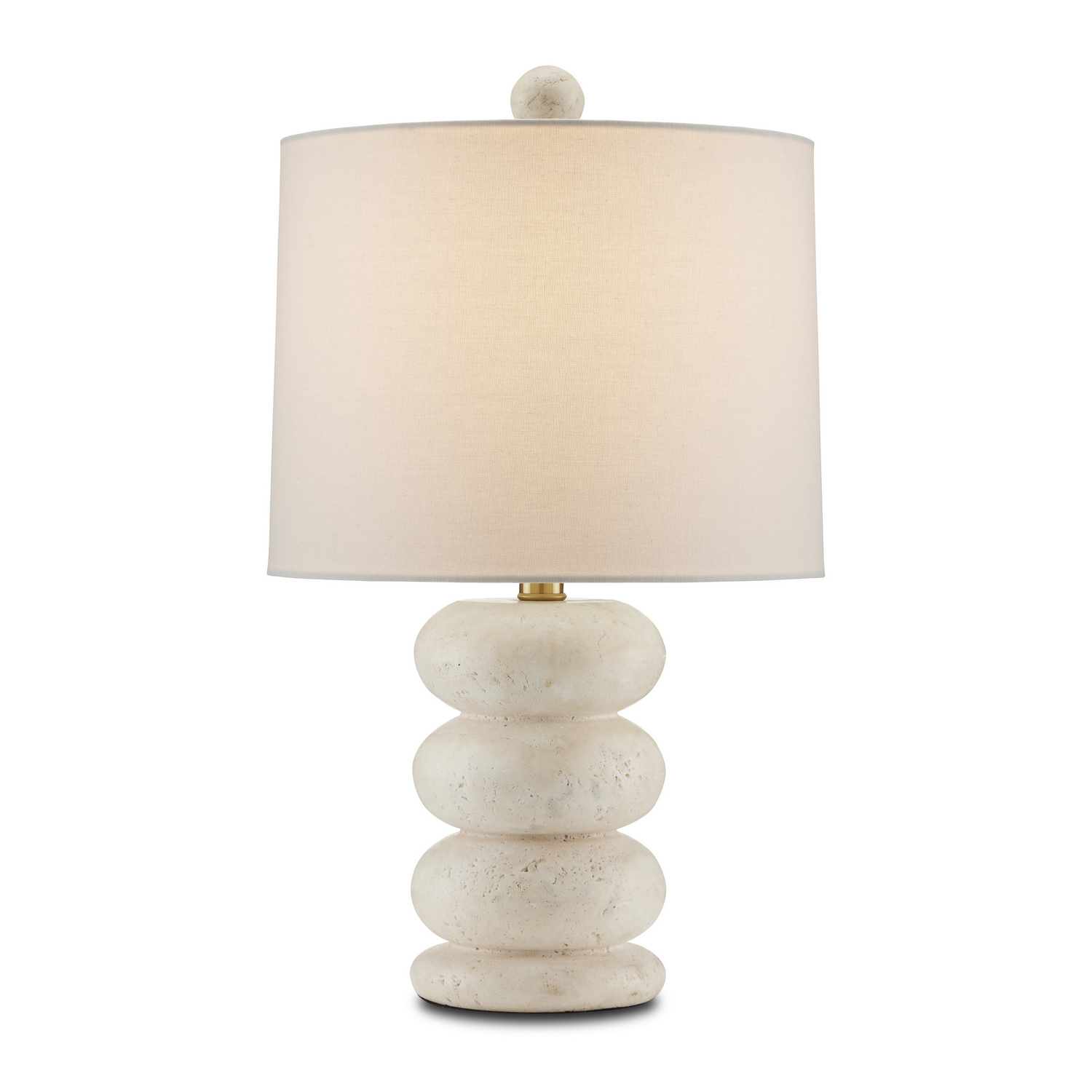 Beige Antique Brass Table Lamp from the Girault Collection