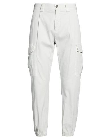 Platinum Man Pants Off white Size 33 Linen, Cotton, Elastane
