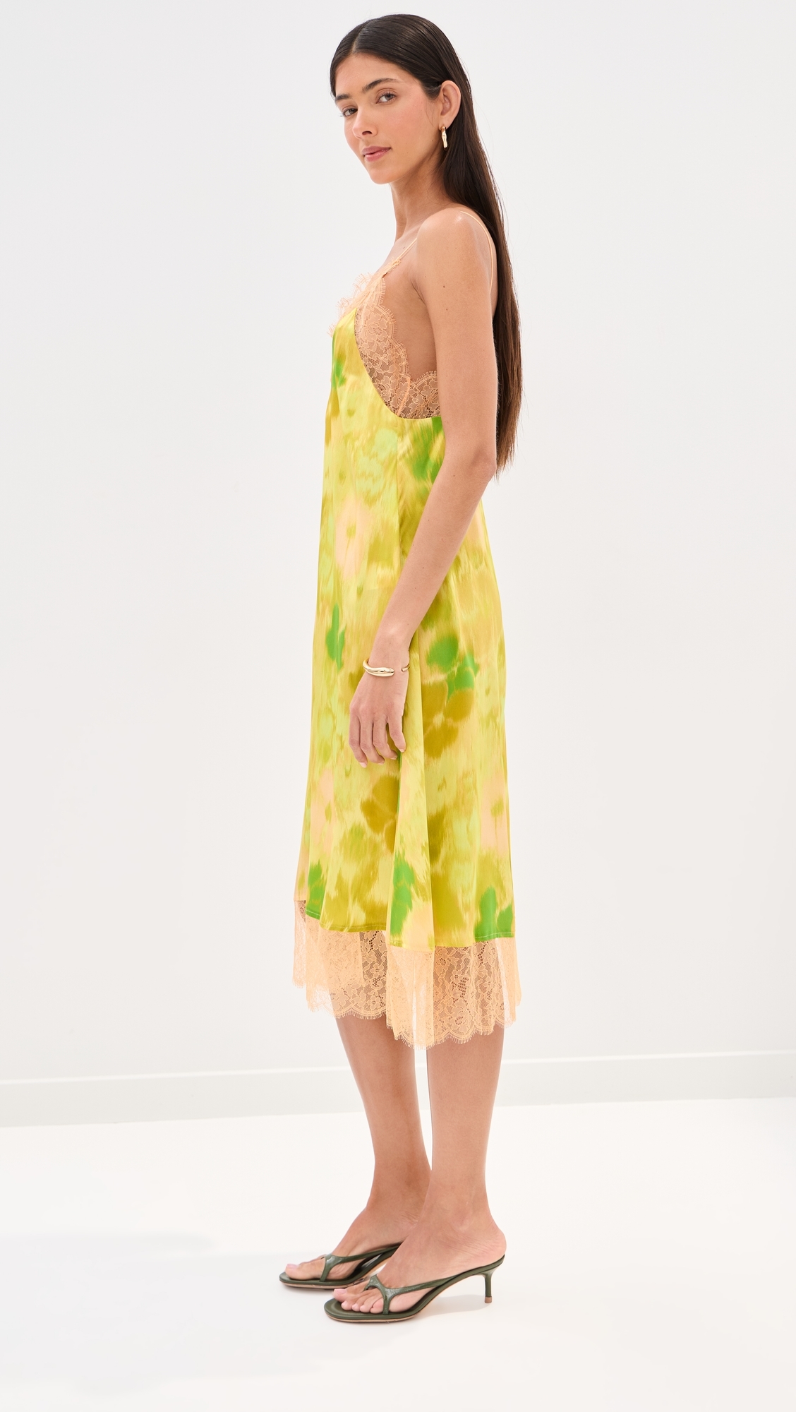 Layla Silk Dress Floral Yellow