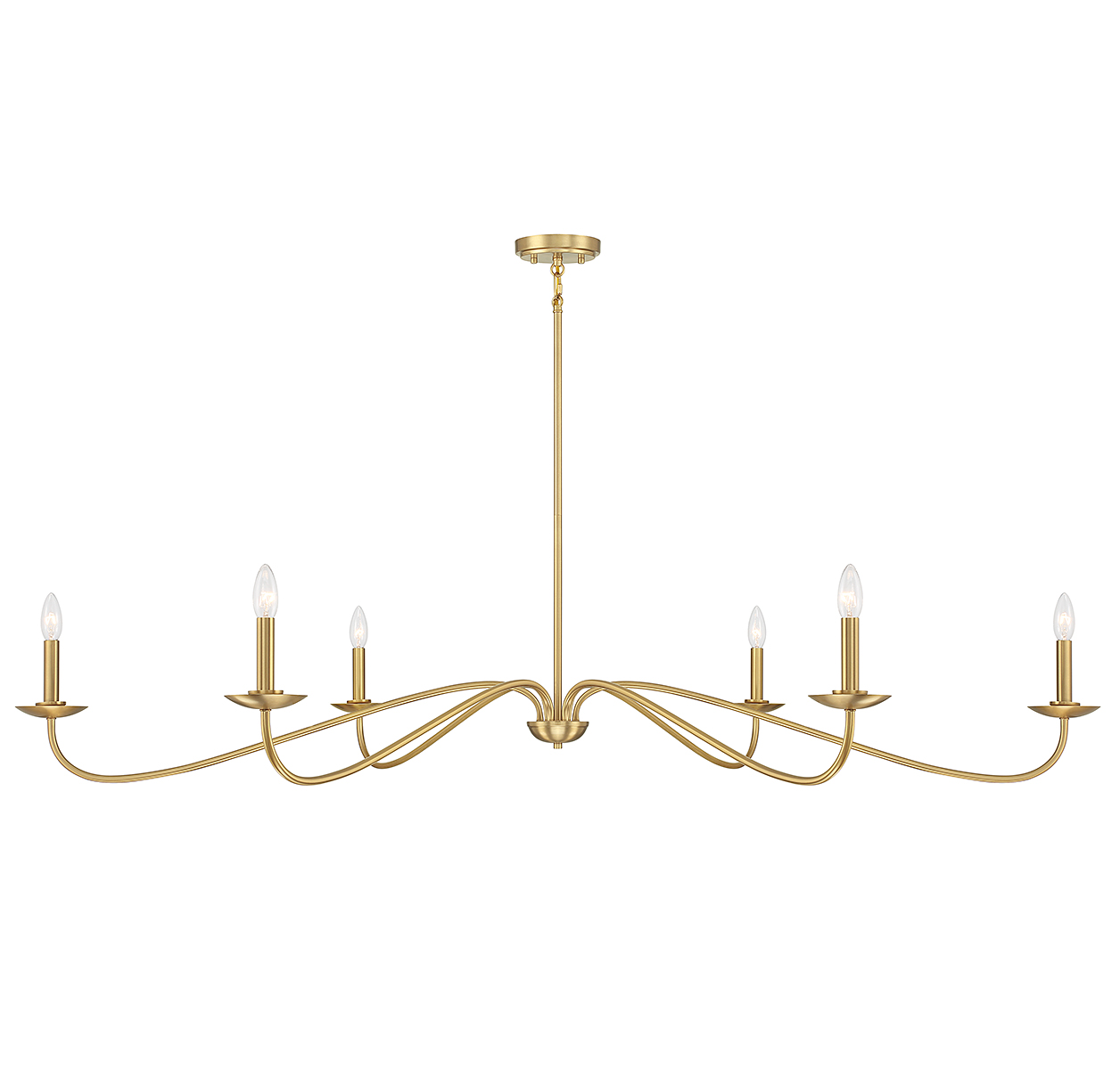 Trade Winds Valerie 6-Light Chandelier in Natural Bra