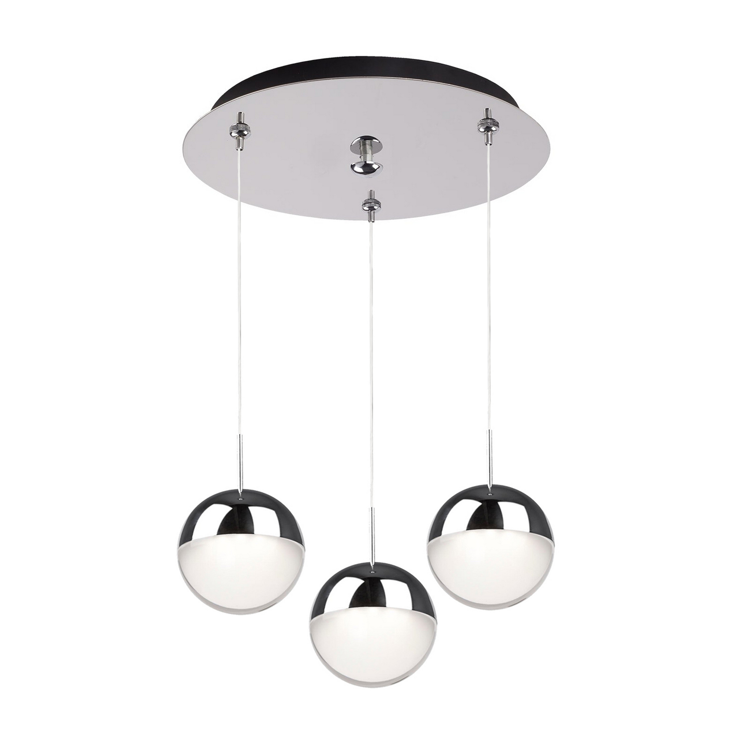 Chrome LED Pendant from the Pluto Collection