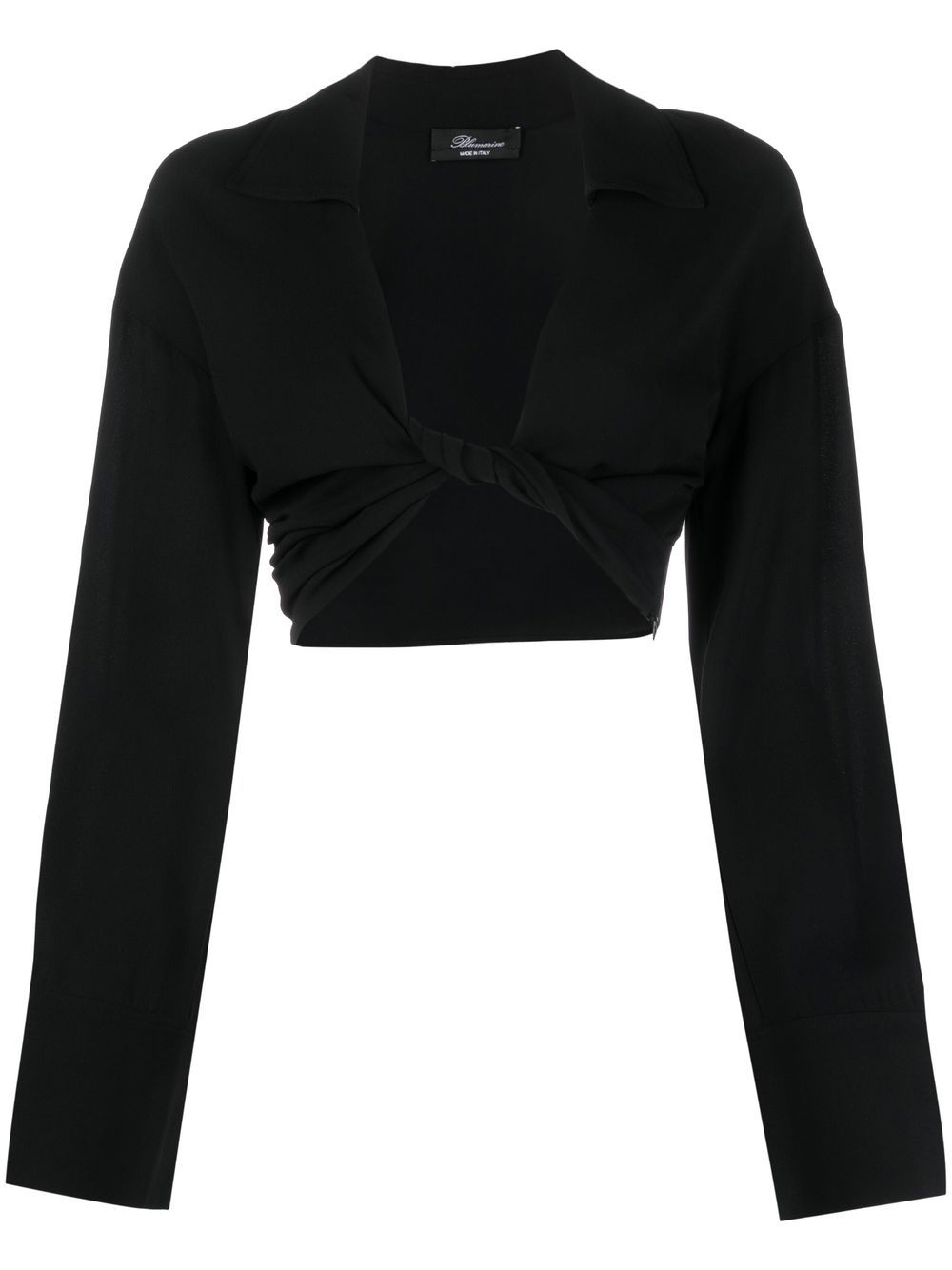 Twist-detail cropped top - Black