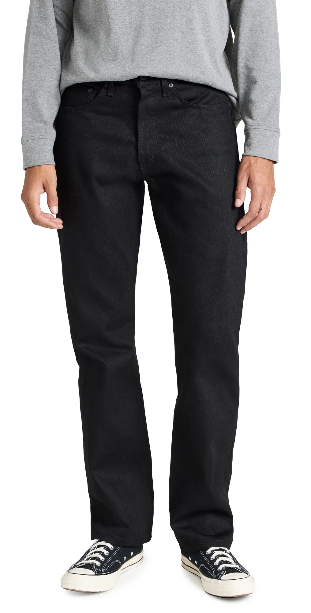 True Guy - Solid Black Selvedge Jeans
