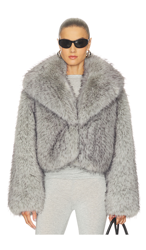 Camila Coelho Nuria Coat in Grey. L. Also in S, XS