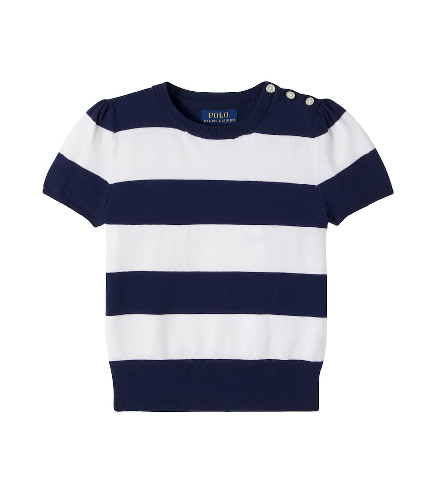 Knitted cotton top and cardigan set