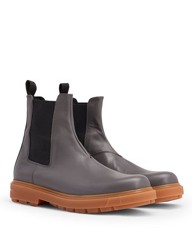 Rubber Leather Chelsea Boot Man Ankle boots Grey Size 10 Calfskin