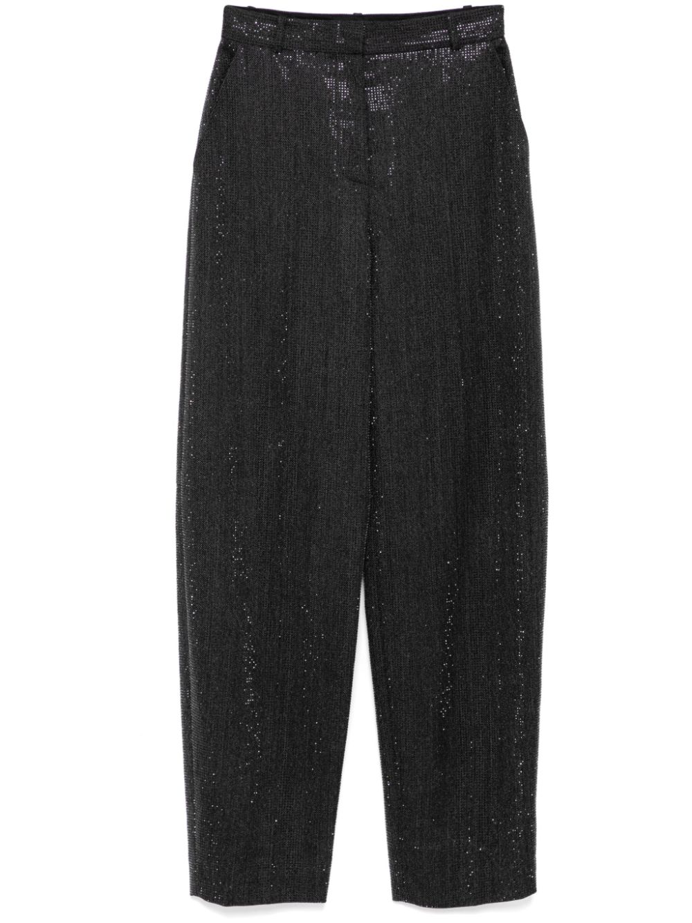 Clear bead hotfix trousers - Grey