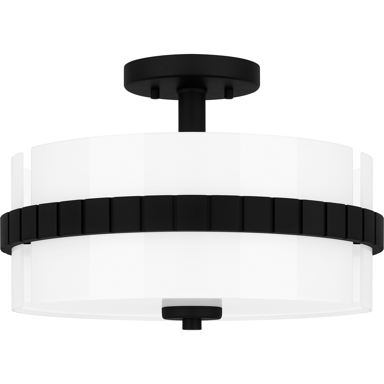 Quoizel Semi-Flush Mount 2-Light Semi-Flush Mount in Matte Black
