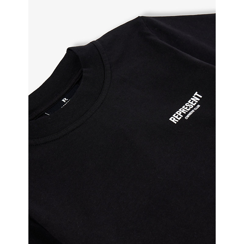 Boys Black Kids Logo-print Cotton-jersey T-shirt 