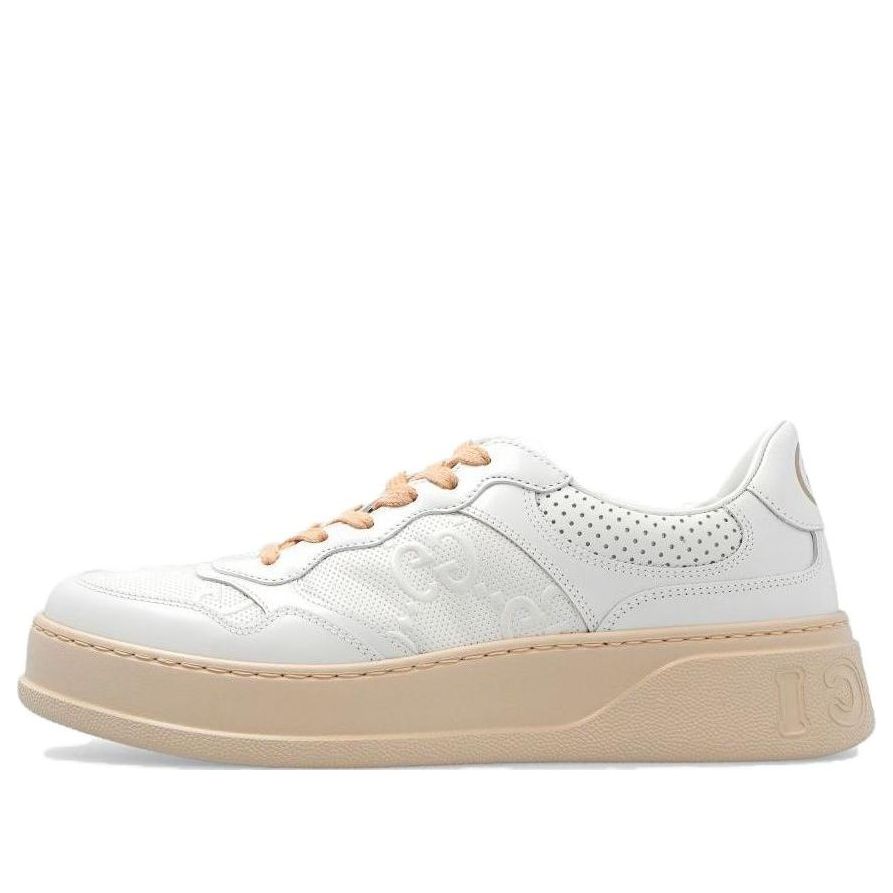 (WMNS) GG Embossed Sneaker 'White Beige'