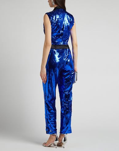 Noir Woman Jumpsuit Blue Size 4 Polyester, Elastane