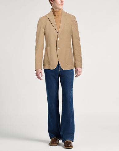 Man Blazer Sand Size 38 Virgin Wool, Elastane
