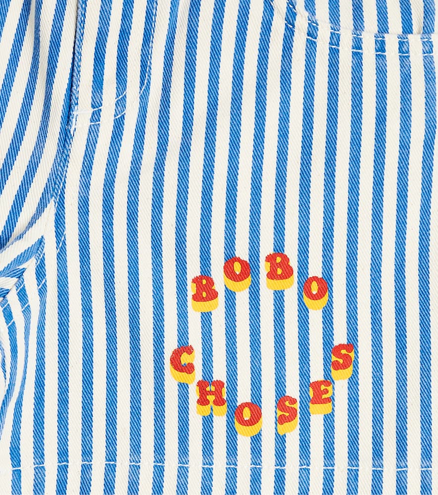Bobo Choses Logo striped cotton shorts