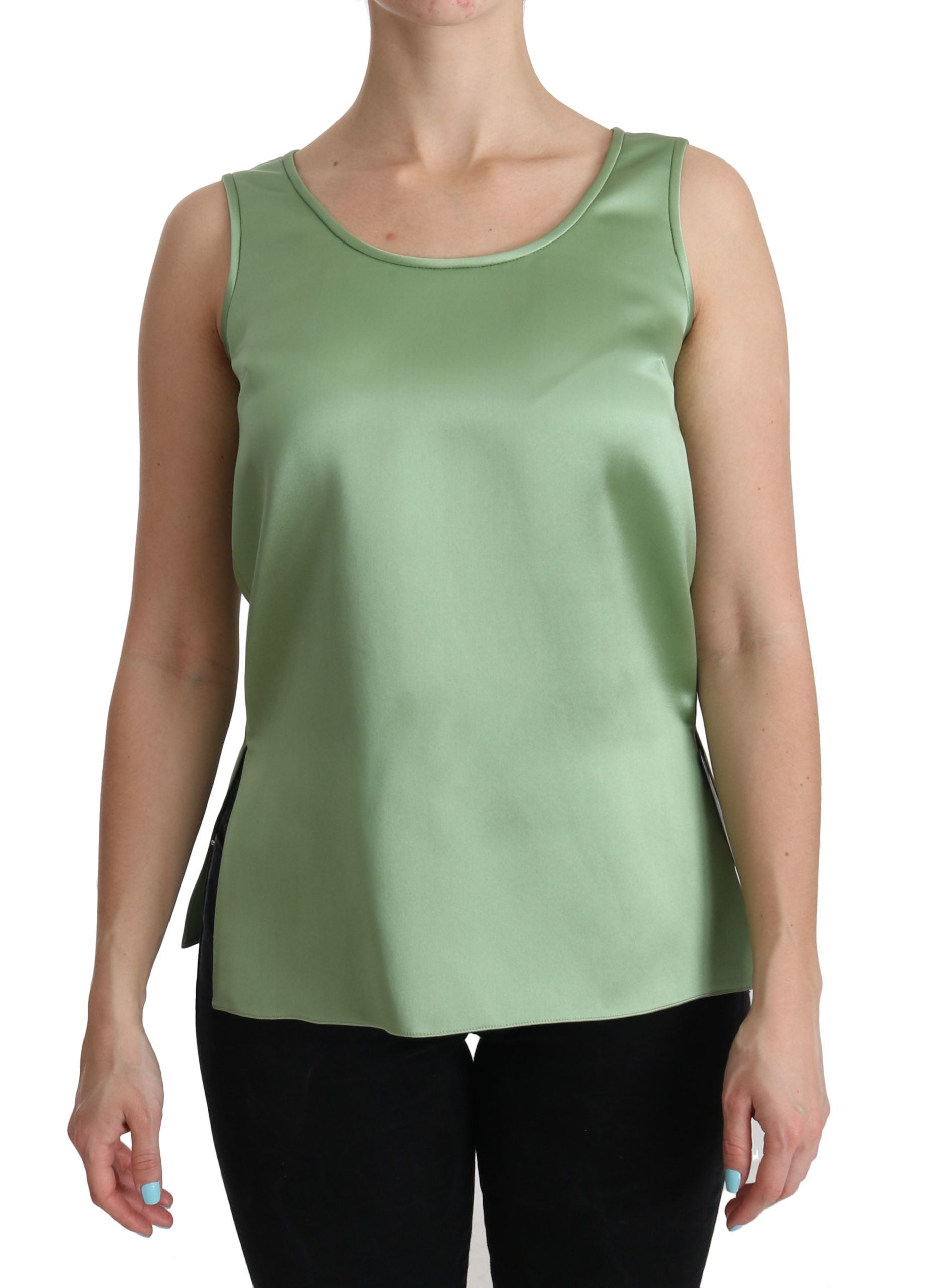 Silk Tank Top — Green