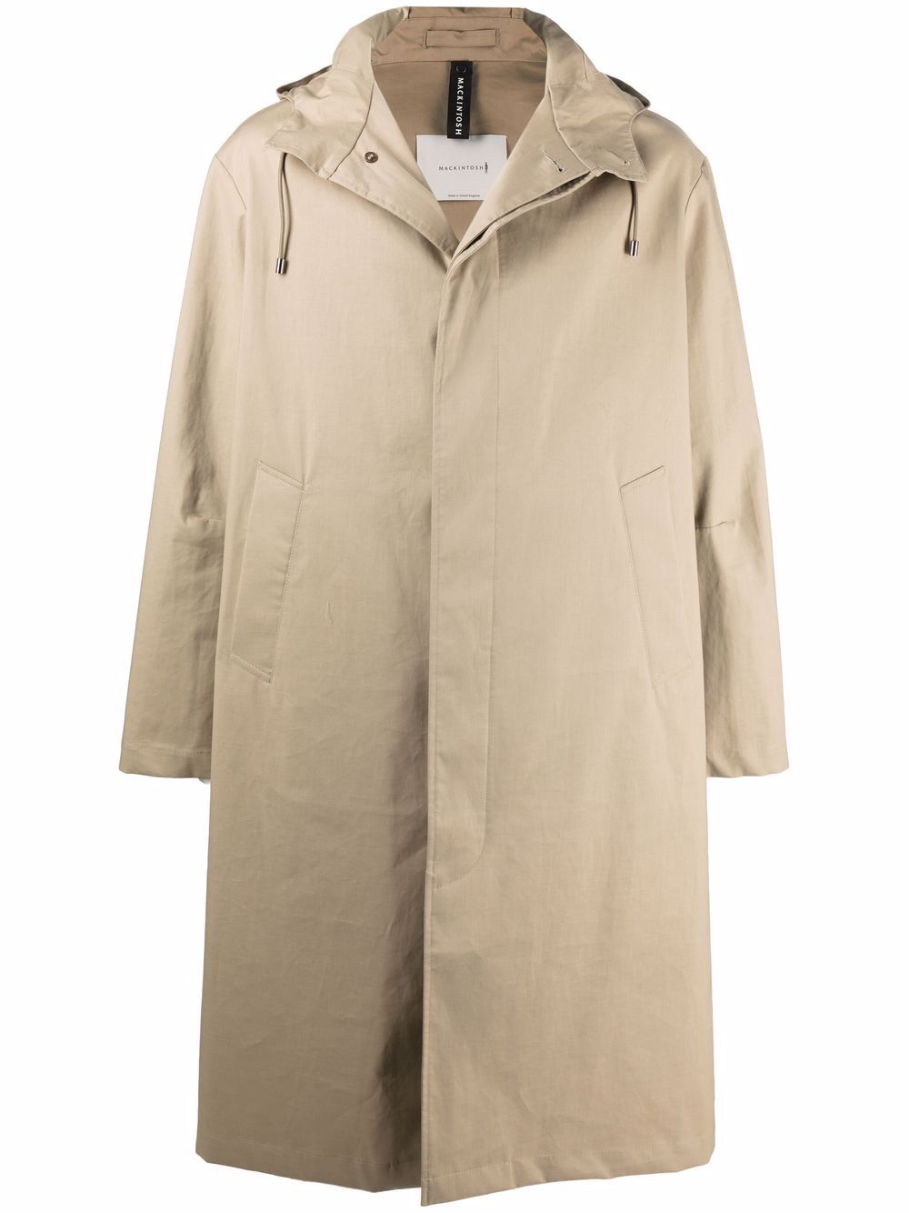 WOLFSON hooded raincoat - Neutrals