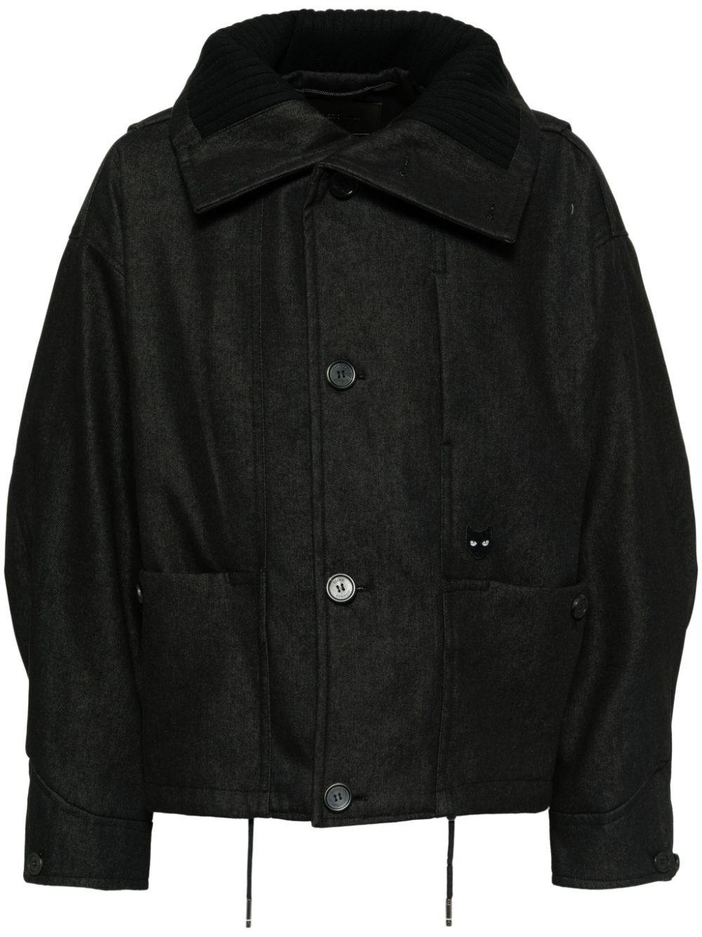 Panther denimlike jacket - Black