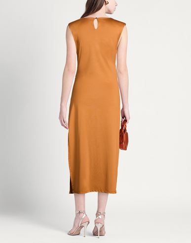 Woman Maxi dress Rust Size M Polyester, Elastane