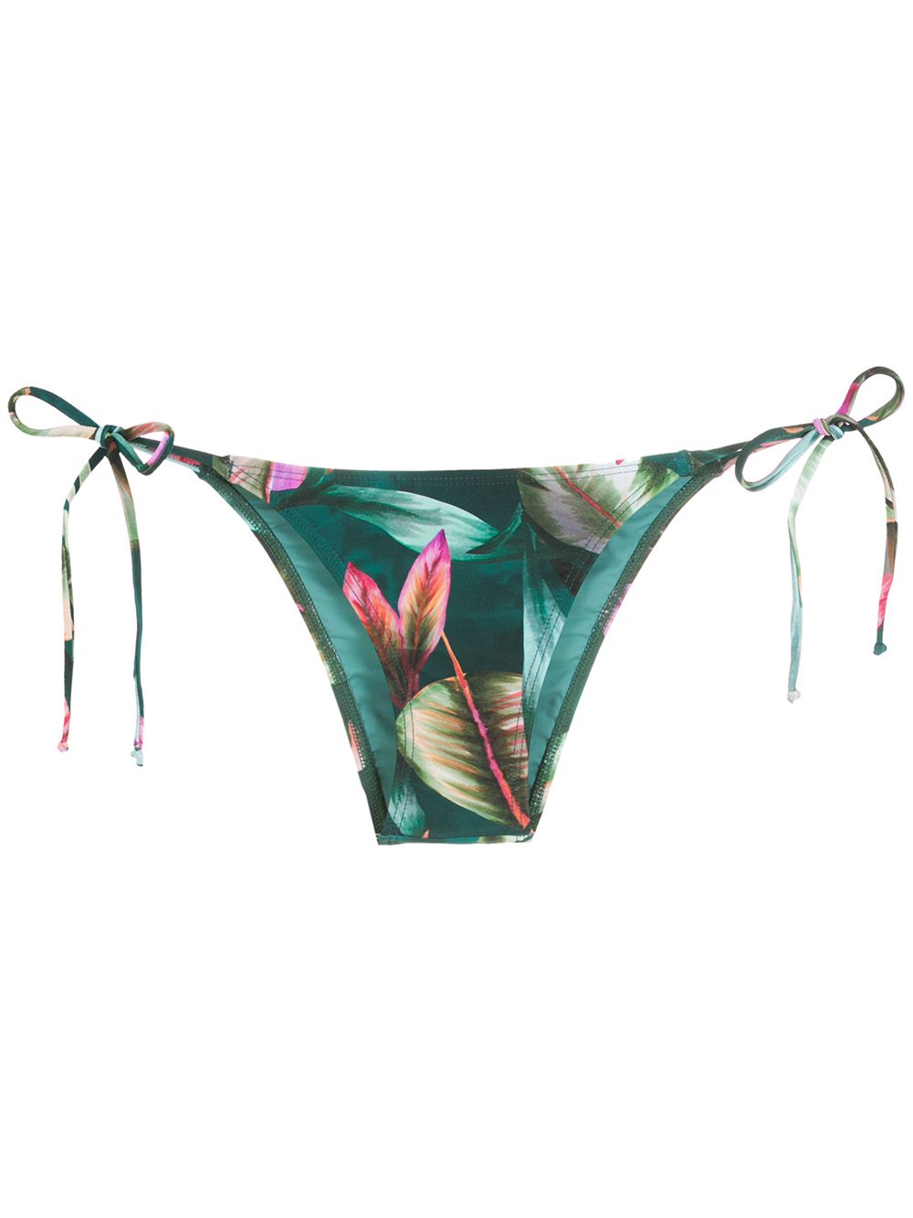 Thai leaf-print pants - Green