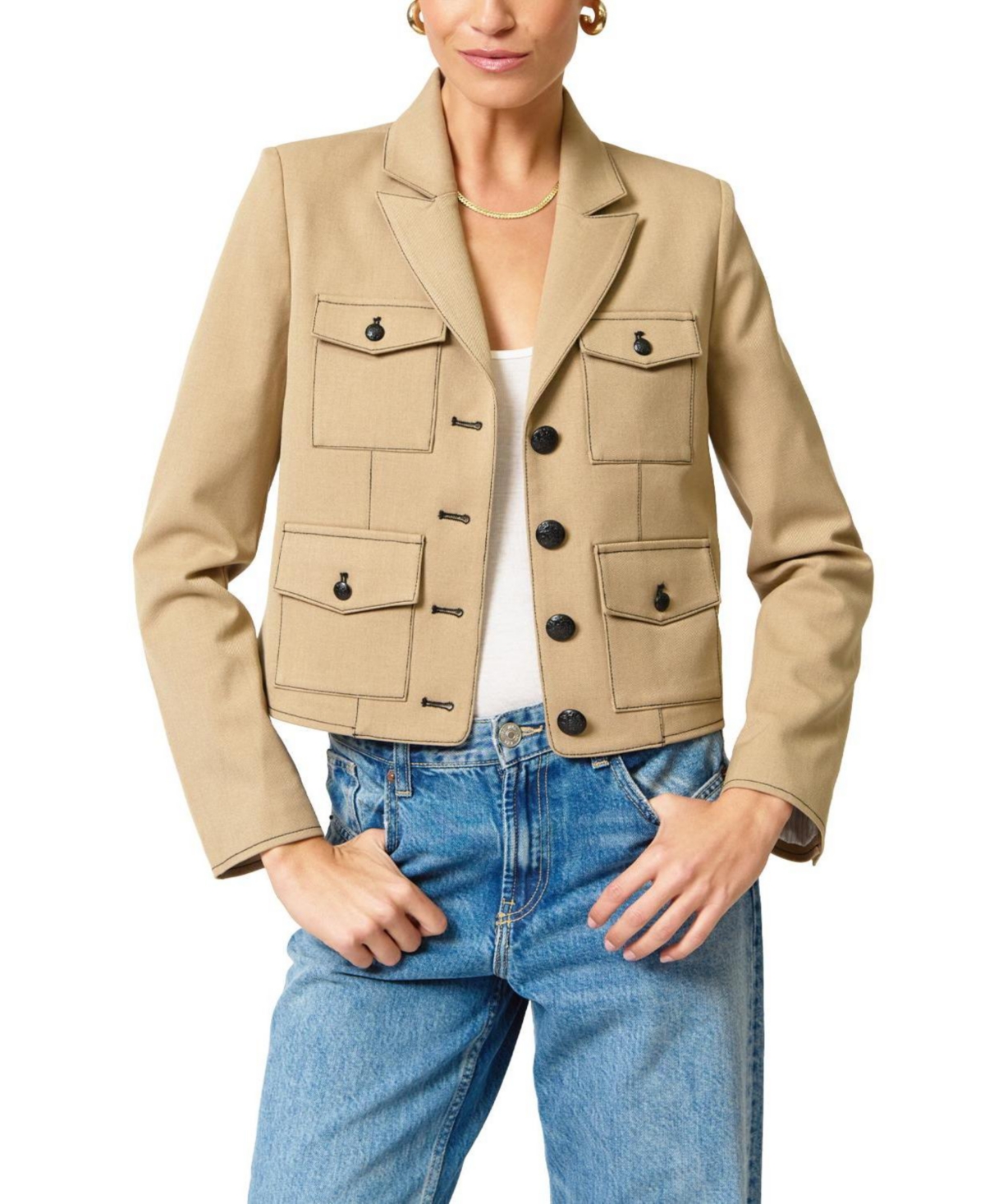 Women's Paulie 4 Pocket Jacket - Beige khaki