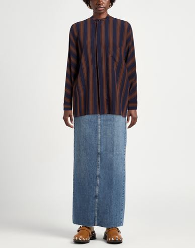 Woman Shirt Navy Size L Viscose, Polyamide