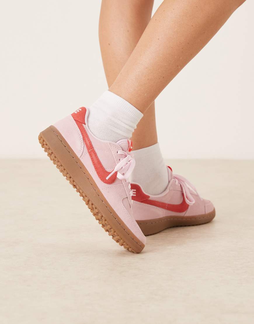 Field General unisex trainers in pink and red