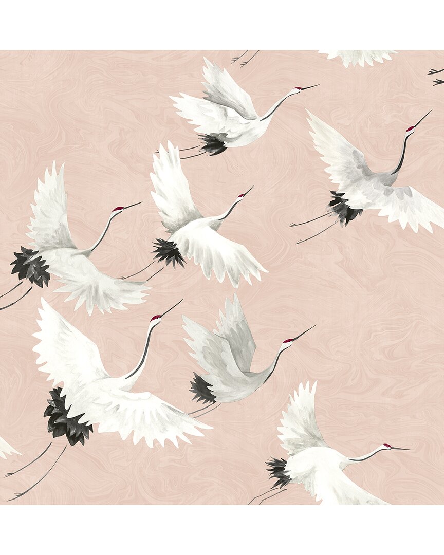 NuWallpaper Pink Halcyon Peel & Stick Wallpaper