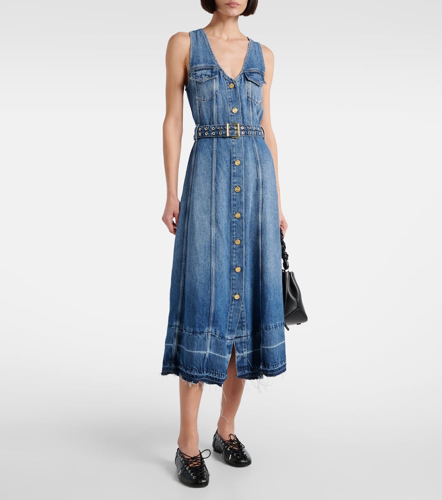 Denim midi dress