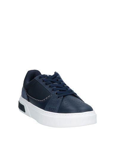 Ea7 Man Sneakers Navy Size 6 Cow leather, Polyamide, Polyester, Polyurethane coated